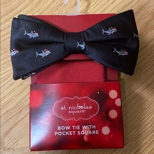 Christmas Bow tie with pocket square